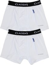 jongens Onderbroek Claesens - Jongens 2-pack Boxershorts Wit - 92 8717753152666
