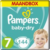 Pampers Baby Dry Maat 7 - 144 Luiers Maandbox