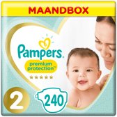 Pampers Premium Protection Luiers - Maat 2 (4-8 kg) - 240 stuks - Maandbox