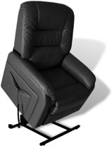Fauteuil elektrisch sta-op-stoel kunstleer zwart