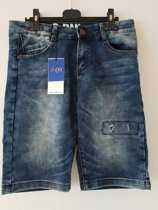 jongens Broek D-RAK-jongens-slimfit-spijkerbroek-jeans bermuda-broek-kleur: blauw-maat 176/XS 7433649312389