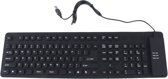 Flexibel Oprolbaar USB Toetsenbord - Siliconen Bedraad QWERTY Numpad / Numeriek Keyboard - Fullsize Zwart