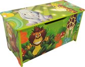 Playwood - Houten gekleurde speelgoedkist Jungle - Opbergkist