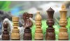 Afbeelding van het spelletje 'Moghul tijdperk' Serie schaakstukken, uniek Indiaas Sheesham hout, Koningstuk 95 mm