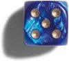 Afbeelding van het spelletje Philos parelmoer blauwe dobbelstenen 12mm