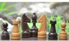 Afbeelding van het spelletje Filipijnse schaakset, handgemaakt, Rozen hout & Palmboom hout, Koningstuk 115 mm