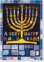 Afbeelding van het spelletje Hanukkah Mosaic Large Deluxe Holiday Cards