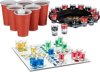 Afbeelding van het spelletje relaxdays 3 delige drinkspel set XXL, drinkspel Ludo, Roulette, Beer Pong bekers drankspel