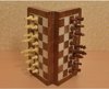 Afbeelding van het spelletje Opklapbaar reisschaakspel, magnetisch, Sheesham & Palmhout, 25 cm