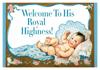Afbeelding van het spelletje Baby Boy with a Crown - New Child Greeting Card