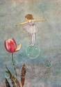 Afbeelding van het spelletje Bubble Fairy with Tulip - Fairy Greeting Card