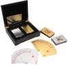 Afbeelding van het spelletje Duo Gouden/Zilveren Speelkaarten Set in Luxe Houten Box | 2 Deck Luxe Playing Cards in Gold/Silver | Pokerkaarten | Casino |