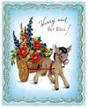 Afbeelding van het spelletje Donkey and Cart of Flowers Get Well Greeting Cards