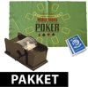 Afbeelding van het spelletje Poker speelmat, kaarten en schudmachine