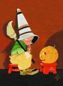 Afbeelding van het spelletje Cute Witch Conversing with Jack-O-Lantern Halloween Greeting Cards [With Envelope]
