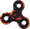 Afbeelding van het spelletje Toi-toys Fidget Spinner Vlammenprint Zwart/oranje 8 Cm