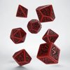 Afbeelding van het spelletje Chessex Polydice Set Q-Workshop Dwarven Red & Black