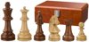 Afbeelding van het spelletje verzwaarde schaakstukken staunton, koningshoogte 95mm, met luxe opbergkist