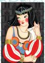 Afbeelding van het spelletje Lady in Egyptian Costume Die Cut Notecards