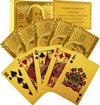 Afbeelding van het spelletje Luxe Gouden Speelkaarten Set - Poker Kaarten / Poker Set Kaartspel - Plastic Playing Cards Geplastificeerd / Spel Kaarten