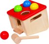 Afbeelding van het spelletje Klopbank: VANG DE BAL 15x16x13cm, met 4 gekleurde ballen