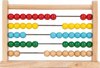 Afbeelding van het spelletje Telraam - houten telraam met gekleurde kralen