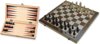 Afbeelding van het spelletje Hot sports Schaak-backgammon klapcassette hout bruin 29x29