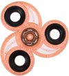 Afbeelding van het spelletje Toi-toys Fidget Spinner Bloem 3 Poten 7 Cm Glitter Oranje