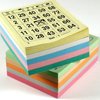 Afbeelding van het spelletje Bingo bloks 5x 100 verschillende kleuren Bingokaarten 1-75